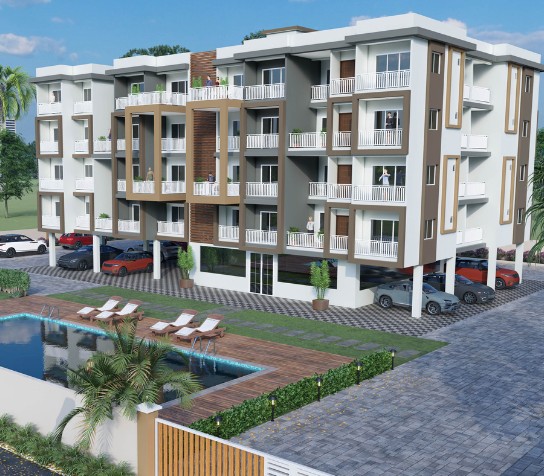 Modern 1 & 2 BHK Apartments with Private Terraces at Royal Avenue, Thivim, Goa by GHD Infra